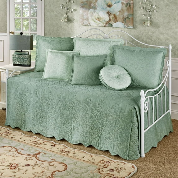 Traditional Everafter Cotton Sateen Celadon Daybed Set
