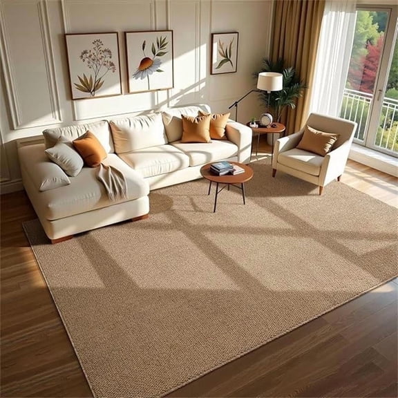 Jeoa 3'x5' Area Rugs for Living Room Machine Washable Rugs Rug Carpet Large Area Rug for Bedroom Dining Room Kitchen Foldable Nonslip Brown