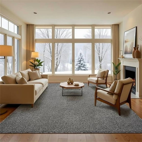 Jeoa 3'x5' Area Rugs for Living Room Machine Washable Rugs Rug Carpet Large Area Rug for Bedroom Dining Room Kitchen Foldable Nonslip Gray