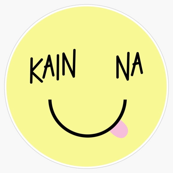 Traditional Filipino Invitation Slogan Kain Na Let Us Eat Culinary Feast Script Decal For Apron Sticker