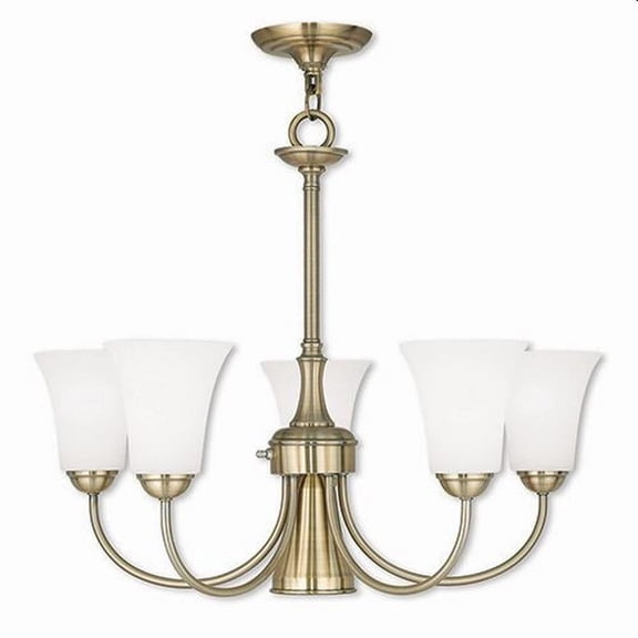 Traditional Five Light Chandelier-Antique Brass Finish Bailey Street Home 218-Bel-2255990