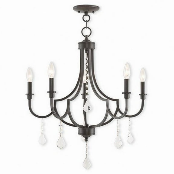 Traditional Five Light Chandelier-English Bronze Finish Bailey Street Home 218-Bel-2120549