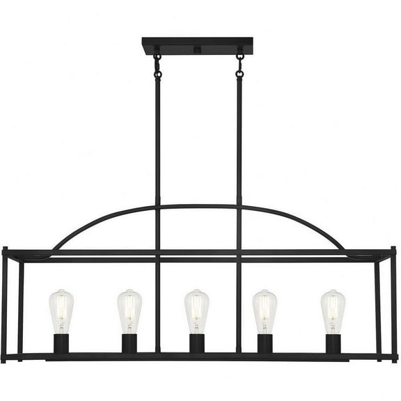 Traditional Five Light Chandelier-Matte Black Finish Bailey Street Home 159-Bel-4487586