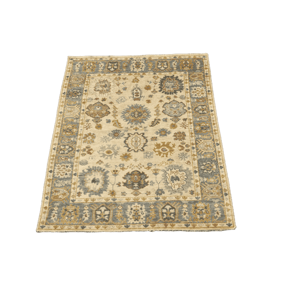 Alpaca Modern Floral Wool Rug – Hand-Knotted Elegance for Living Room or Bedroom, Size 8x10 ft