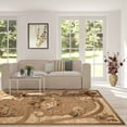thumbnail image 1 of Traditional Floral Scroll Power-Loomed Indoor Area Rug, 5' x 8', Taupe by Blue Nile Mills, 1 of 6