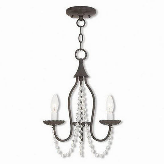 Traditional French Country Farmhouse Three Light Chandelier-English Bronze Finish Bailey Street Home 218-Bel-4402307