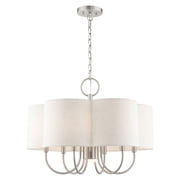 Traditional French Country Seven Light Chandelier-Brushed Nickel Finish Bailey Street Home 218-Bel-4363334