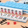 thumbnail image 1 of Traditional Game Set Chinese Mahjong 136 Melamine Tiles Portable Travel Majhong Games Set Entertainment Gift for Home Party Family, 1 of 6