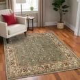 thumbnail image 1 of BNM Floral Scroll Vines Indoor Area Rug, 5' x 5', Green, 1 of 7