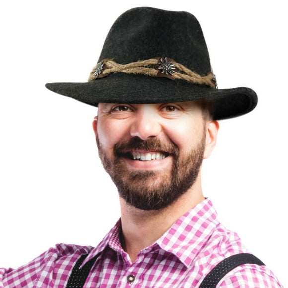 Edelweiss 100% Wool Hat Deluxe Accents & Comfortable Wide Brim Hat for Men & Women