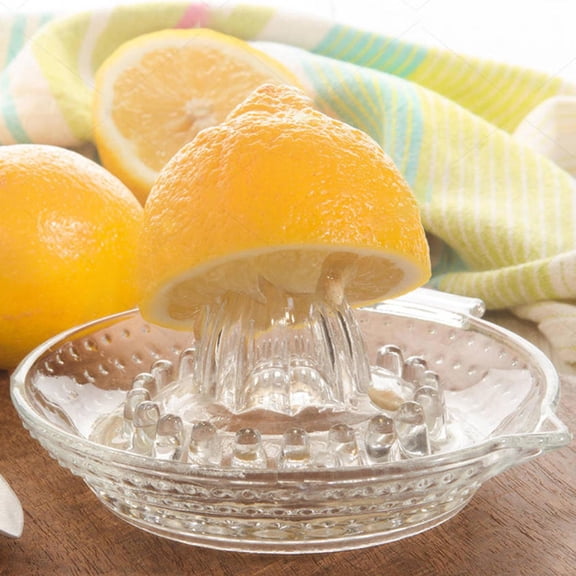 Traditional Glass Lemon Squeezer Juicer Press - Manual Citrus Lime Press for Kitchen, 5.58 Inch