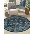 thumbnail image 1 of Traditional Hadeya Collection Area Rug Navy Blue - 10' Round, 1 of 5