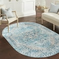 thumbnail image 1 of Traditional Haifa Collection Area Rug Blue - 7'10"x10'2" Oval, 1 of 5