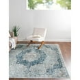 thumbnail image 1 of Traditional Haifa Collection Area Rug Navy Blue - 8' Square, 1 of 5