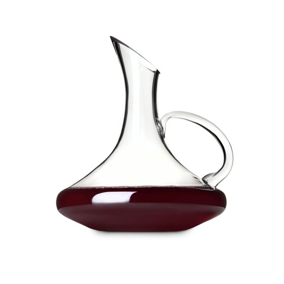 Traditional Handled Decanter with Tilted Pour Spout for Optimal Aeration
