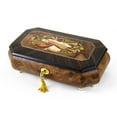 thumbnail image 1 of Traditional Handmade Cut-Corner Music Box with Musical Theme Inlay - HatikvahIsraeli National Anthem, 1 of 2