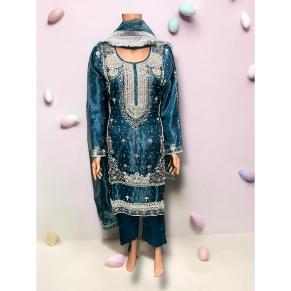 Traditional Handwork Designer Salwar Kameez Ensemble, Cultural Wear for Women,06