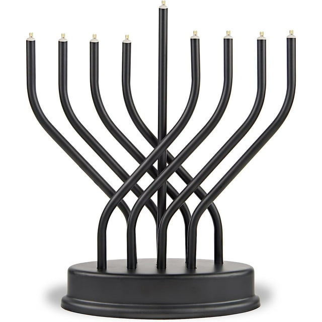 Traditional Hanukkah Electric Menorah Low Voltage Hanukkiah with LED