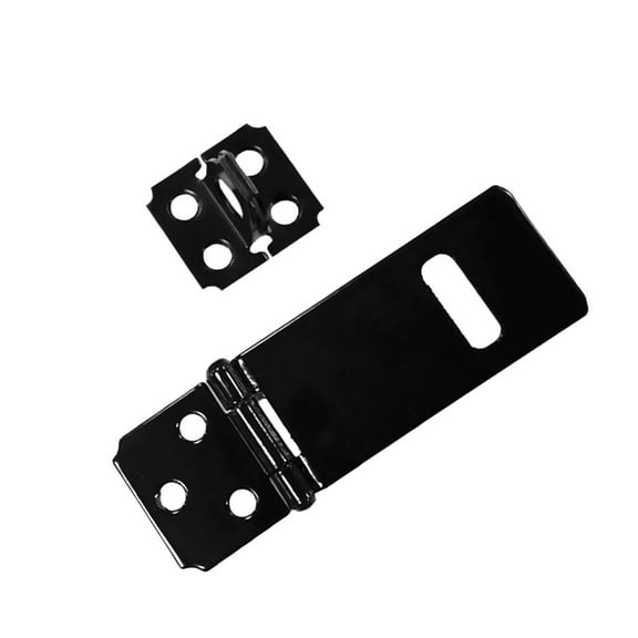 Traditional Hasp and Staple Door Shed Latch Fasteners Lock Hardware Black