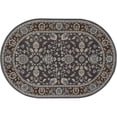 thumbnail image 1 of Art Carpet 841864105117 5 x 8 ft. Kensington Collection Jacobean Border Woven Oval Area Rug, Gray, 1 of 3