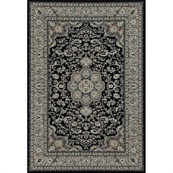 Traditional High Quality Center Medallion Woven Area Rug with Border, 068