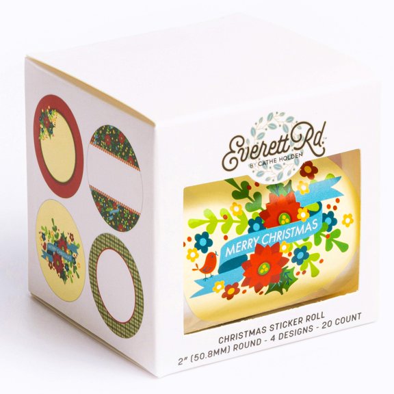 Traditional Holiday 20 PC Sticker Roll Everett Rd. By Cathe Holden