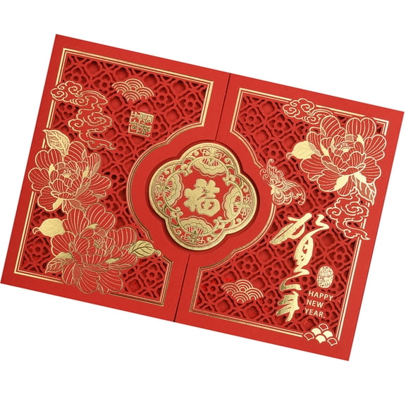 Traditional Horse Year Of Horse Greeting Card Embossed Holiday Card For Corporate Event Gifting Festival Celebration