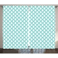 thumbnail image 1 of Ambesonne Traditional Curtains 2 Panel Set, Morroccan Tiles, 108" x 84", Turquoise, 1 of 3