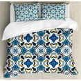 thumbnail image 1 of Traditional House Decor King Size Duvet Cover Set, Portuguese Ceramic Classic Tilework Church Artisan European Decor, Decorative 3 Piece Bedding Set with 2 Pillow Shams, Royal Blue, by Ambesonne, 1 of 3