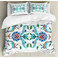 thumbnail image 1 of Traditional House Decor Queen Size Duvet Cover Set, Old Turkish Ceramic Mosque with Tulips Vintage Ottoman Heritage Image, Decorative 3 Piece Bedding Set with 2 Pillow Shams, Blue Red, by Ambesonne, 1 of 3