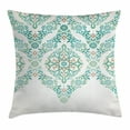 thumbnail image 1 of Traditional House Decor Throw Pillow Cushion Cover, Retro Middle Age Symmetrical Gothic Garland Forms in Pastel Print, Decorative Square Accent Pillow Case, 18 X 18 Inches, Green Blue, by Ambesonne, 1 of 2