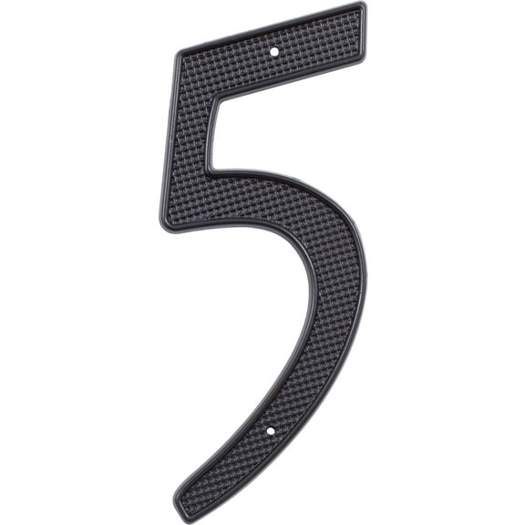 Traditional House Number, #5, 4 Inches, Matte Black by Stone Harbor Hardware