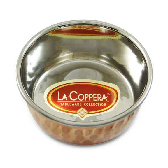 Traditional Indian Copper & Stainless Steel Small Bowl Katori Tableware Dinner