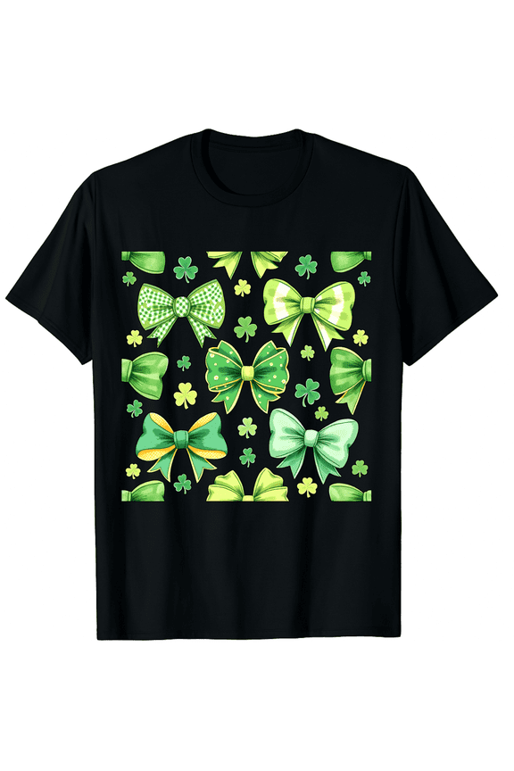 Traditional Irish Shamrock Emblem Men Women Short Sleeve Graphic T-Shirt, St Patricks Day Culture Tee