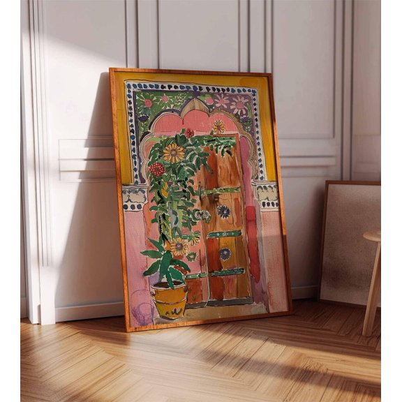 Traditional Islamic Moroccan Arabic Wall Art Unframed Paper Print 12x18in