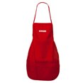 thumbnail image 1 of Traditional Japan Sushi Logo Embroidered Solid Chef's Apron - Red OSFM, 1 of 4