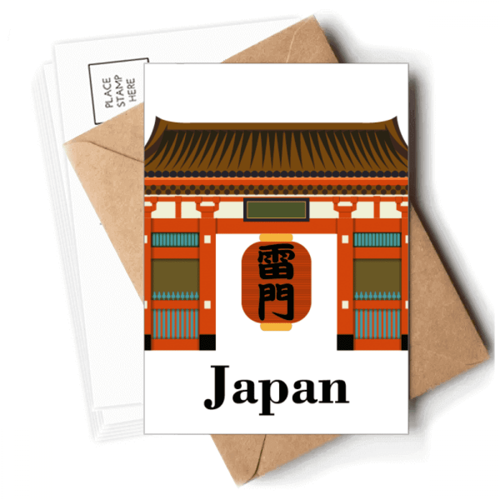 Traditional Japanese Chinese Local Temple Postcards Envelopes Blank Note Cards Mailing