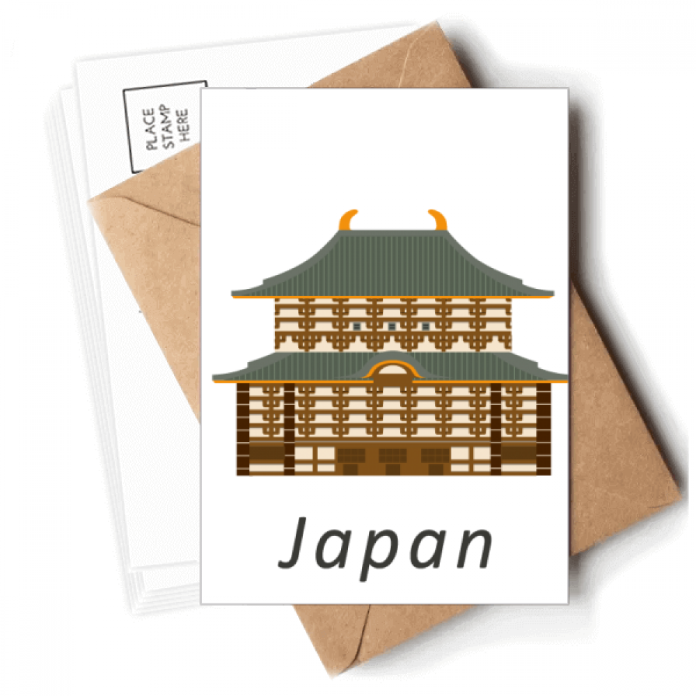 Traditional Japanese Cultural Temple Postcards Envelopes Blank Note Cards Mailing