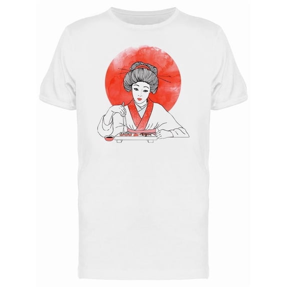 Traditional Japanese Enjoy Sushi Tee Men's -Image by Shutterstock