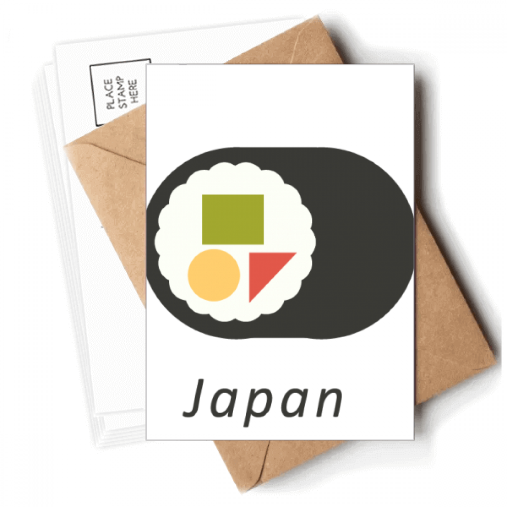 Traditional Japanese Local Maki Sushi Postcards Envelopes Blank Note Cards Mailing
