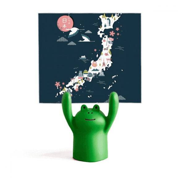 Traditional Japanese Local Special Map Memo Holder Cartoon Animal Frog Stand Decoration