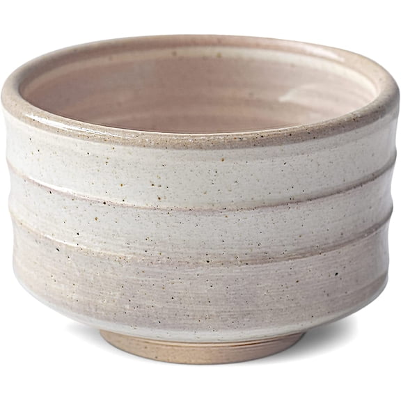 Traditional Japanese Matcha Tea Bowl, Handcrafted Ceramic, Tea Ceremony Cup, Beige Kohiki Glaze