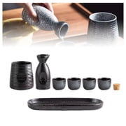 Traditional Japanese Sake Set, Ceramic Sake Cup Warm Pot Sake Bottle for Hot Sake,Decor Sake Serving Sets for Home or Restaurant Dining
