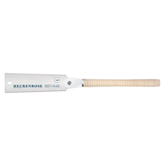 HECKENROSE Ryoba, Traditional Japanese Saw Made in Germany, 240 mm, Double-Toothed Blade, Long Bast Handle