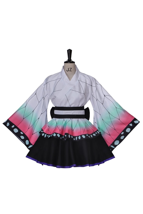 Traditional Japanese Style Dress with Butterfly Motif