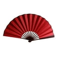 thumbnail image 1 of Traditional Japanese Style Hand Fan for Dance Wedding Party Performance, Lightweight Portable Folding Fan with Red Frame and Cloth Panel, Decorative Cultural Accessory Gift for Adults, 8 Inch, 1 of 6