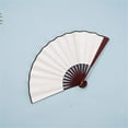 thumbnail image 1 of Traditional Japanese Style Hand Fan for Dance Wedding Party Performance, Lightweight Portable Folding Fan with Red Frame and Cloth Panel, Decorative Cultural Accessory Gift for Adults, 8 Inch, 1 of 6