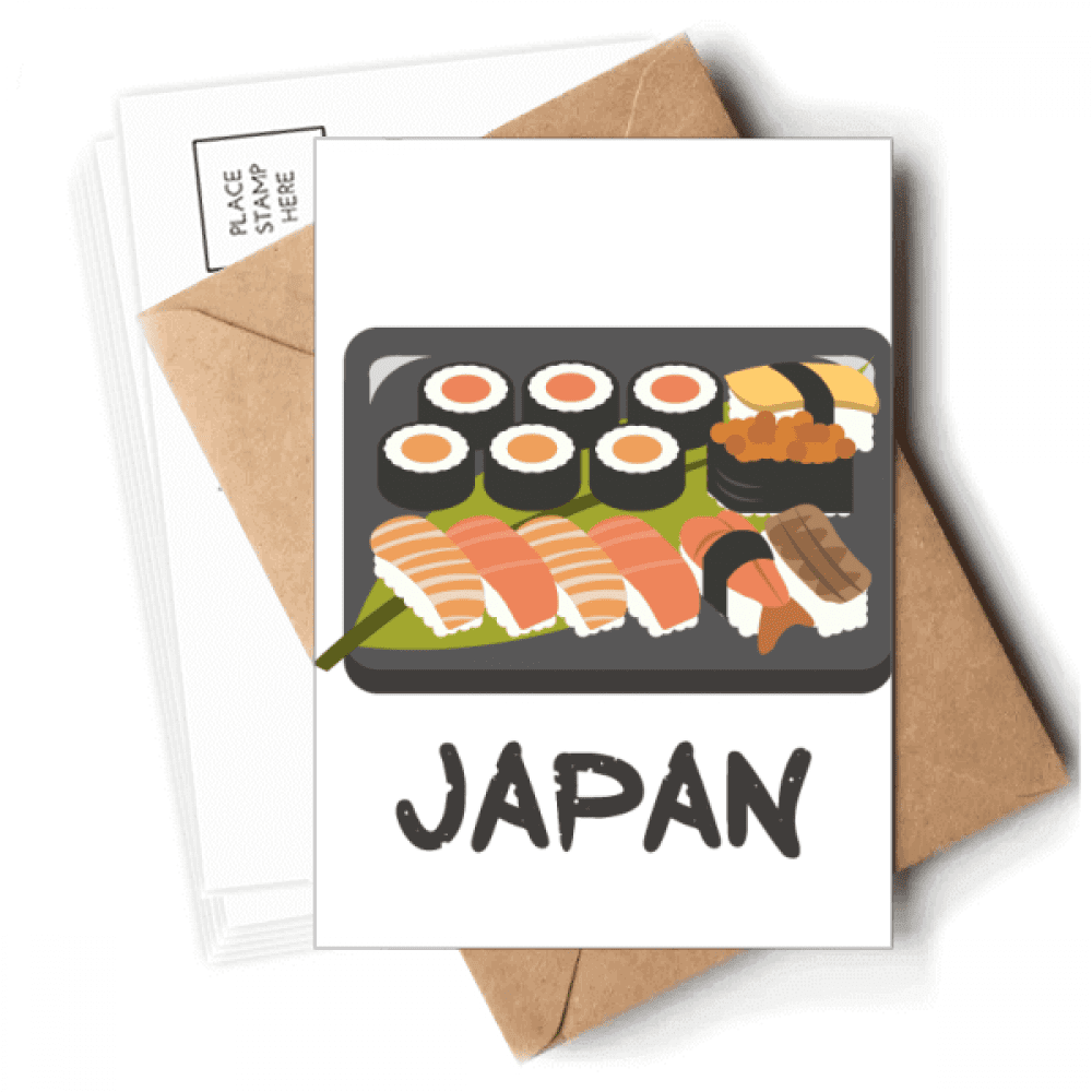 Traditional Japanese Sushi Box Postcards Envelopes Blank Note Cards Mailing
