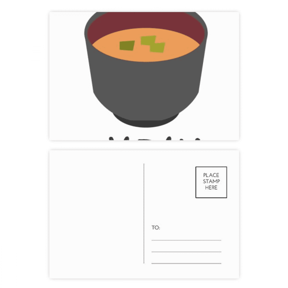 Traditional Japanese Tasty Miso Soup Postcard Set Birthday Mailing Thanks Greeting Card