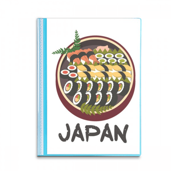 Traditional Japanese Tasty Sushi Book Sheet Protectors Portfolio Binder Folder